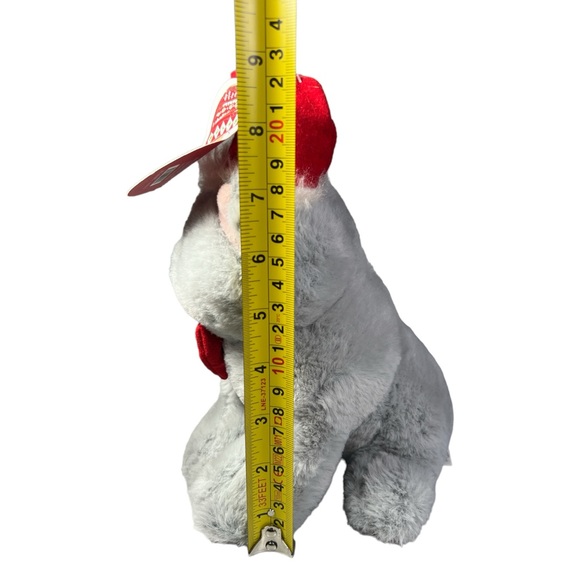 Pier 1 Imports Christmas Milo the Cat Plush Gray Kitty Toy w Santa Hat NWT - Picture 8 of 8